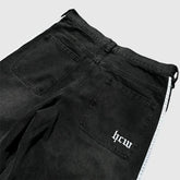 Hearujoy  90s Streetwear Y2K Striped Jogging Jeans Men Women Harajuku Retro Striped Letter Graphics Embroidered Jeans Goth Casual Wide Leg Pants Trousers